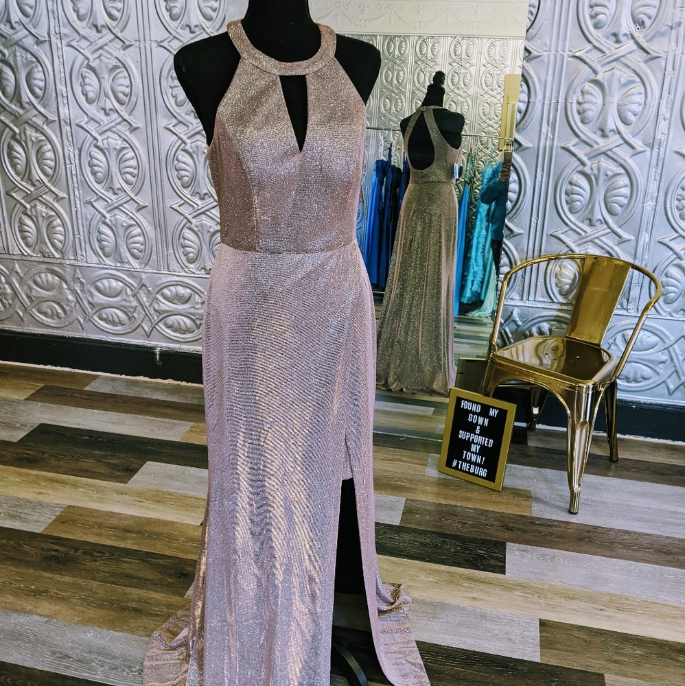 LAST CHANCE NWT Champagne Shimmer Knit Dress